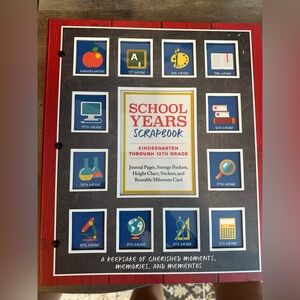 Brand New School Years Scrapbook for Kindergarten through 12th Grade